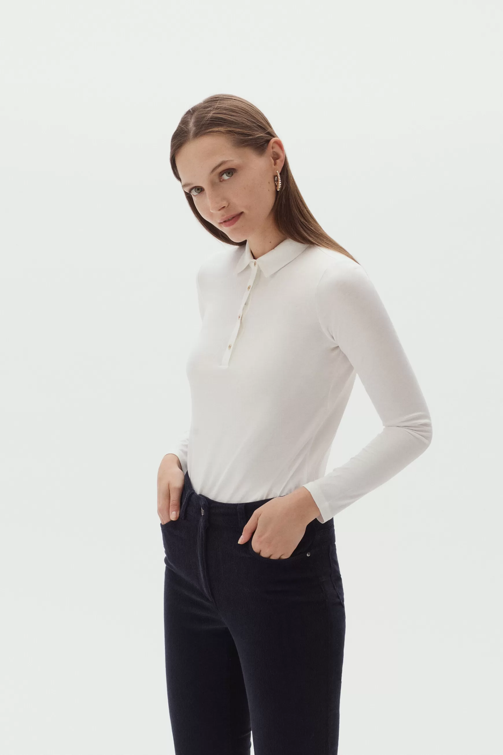 Outlet Pantalon Chicago Velours Bleu Marine Femme Pantalons